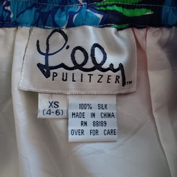 Vintage Lilly Pulitzer Silk Maxi Skirt xs 4 6 - Picture 10 of 10